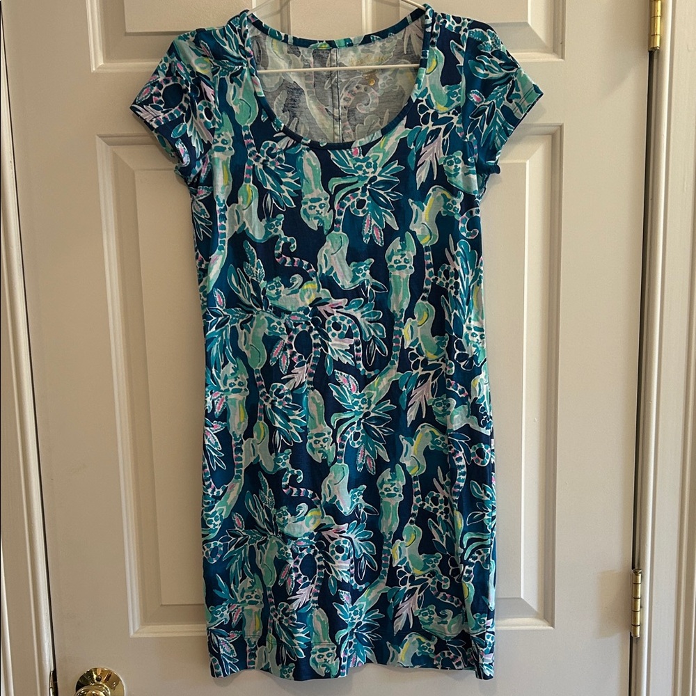 Lilly Pulitzer Blue and Green Mini Dress